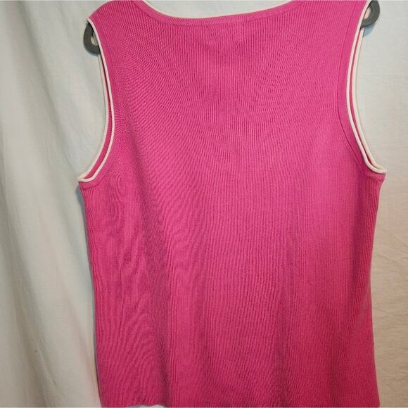 Pink Chadwicks‎ Women's Cardigan & Tank Set XL Legally Blonde Barbie 90s Preppy - Picture 4 of 7
